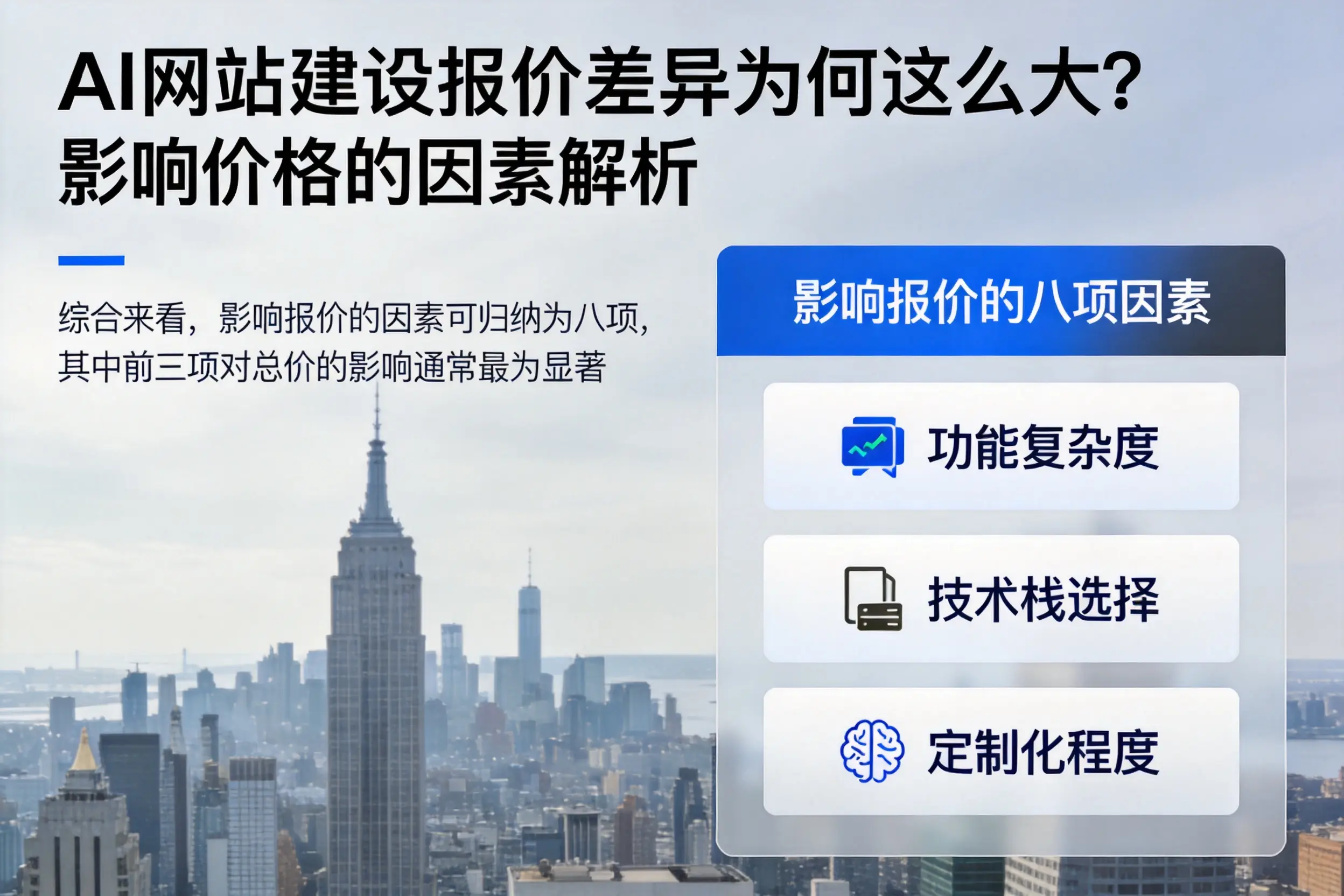 张家界AI网站建设报价差异为何这么大？影响价格的因素解析