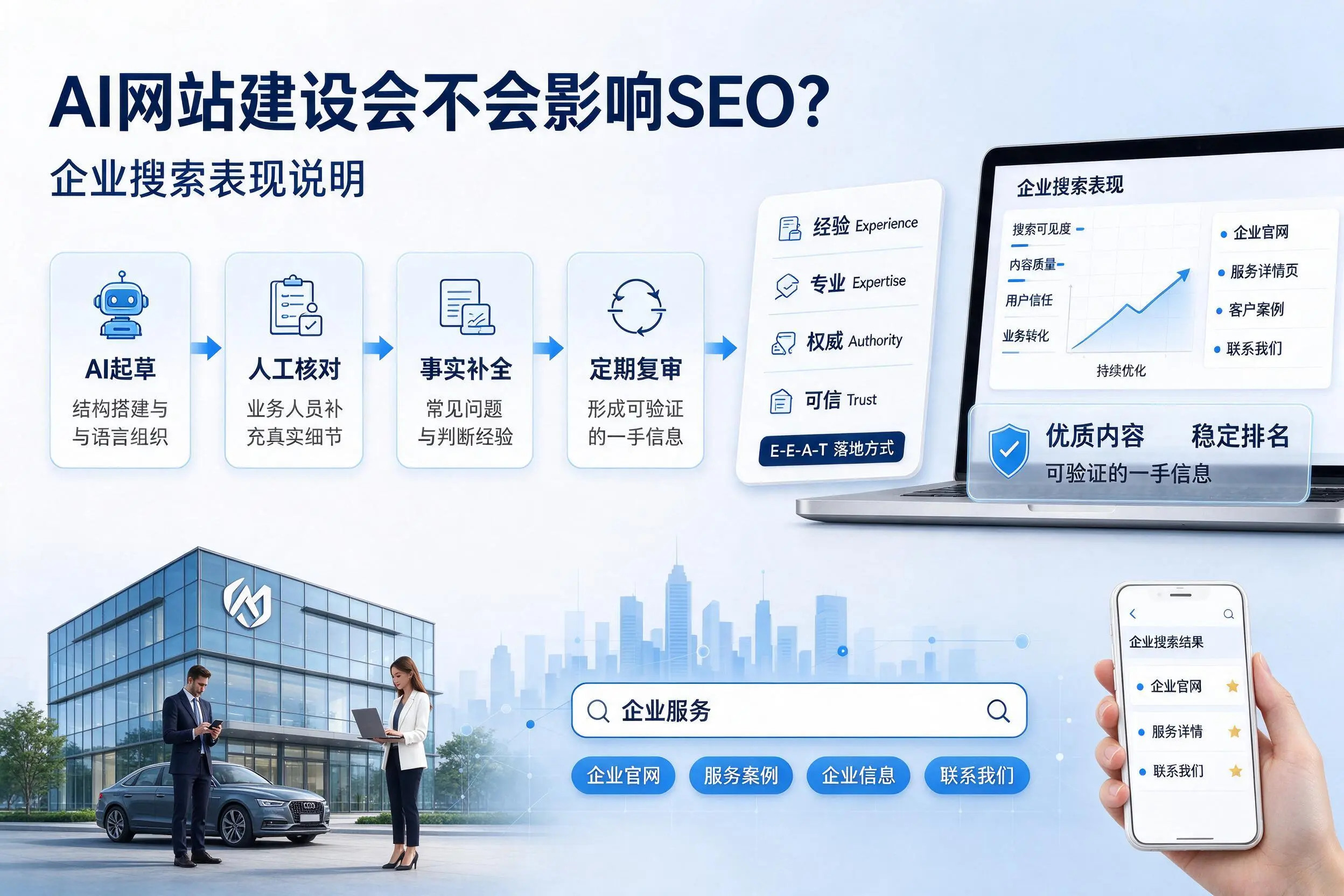 AI网站建设会不会影响SEO？张家界企业搜索表现说明