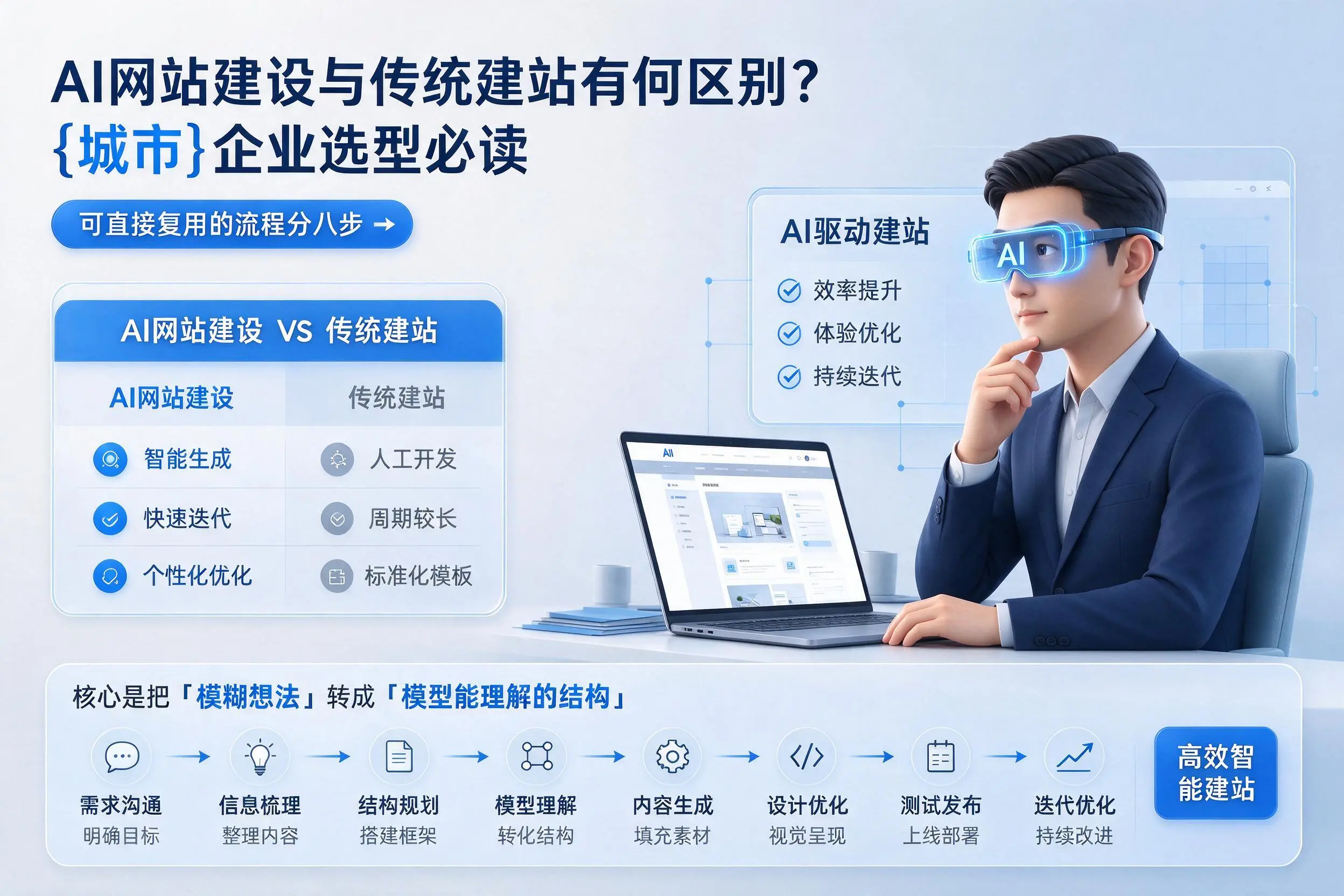 AI网站建设与传统建站有何区别？张家界企业选型必读