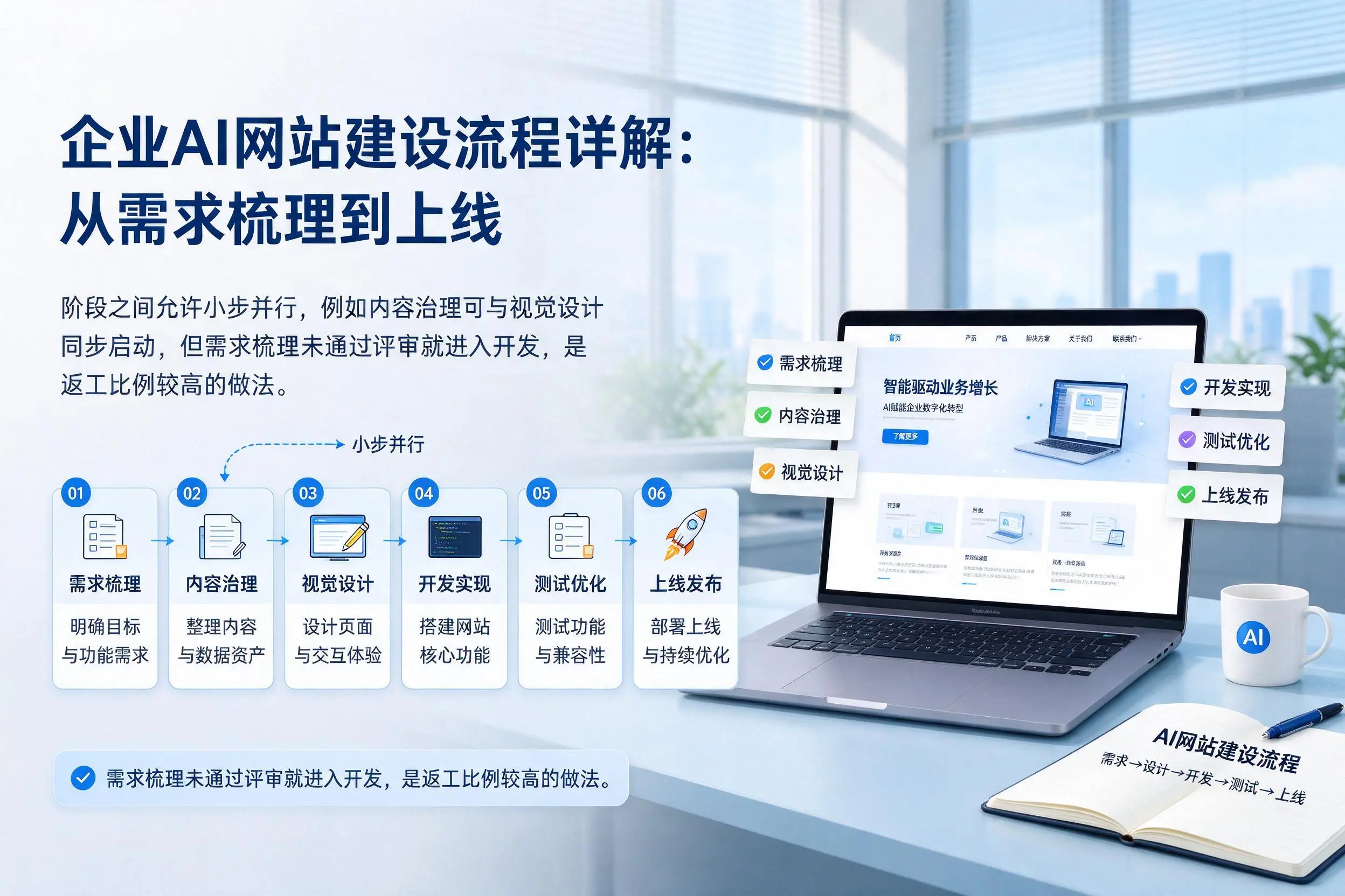张家界企业AI网站建设流程详解：从需求梳理到上线