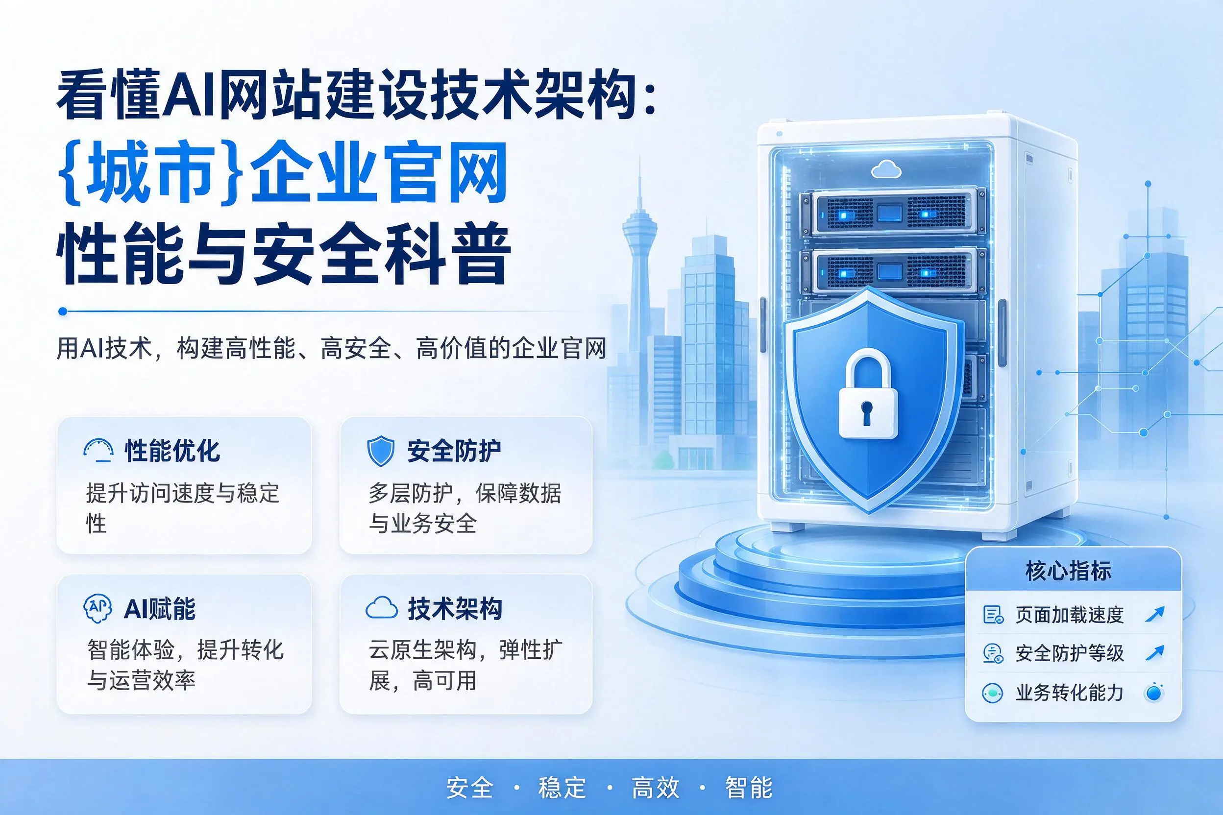 看懂AI网站建设技术架构:张家界企业官网性能与安全科普