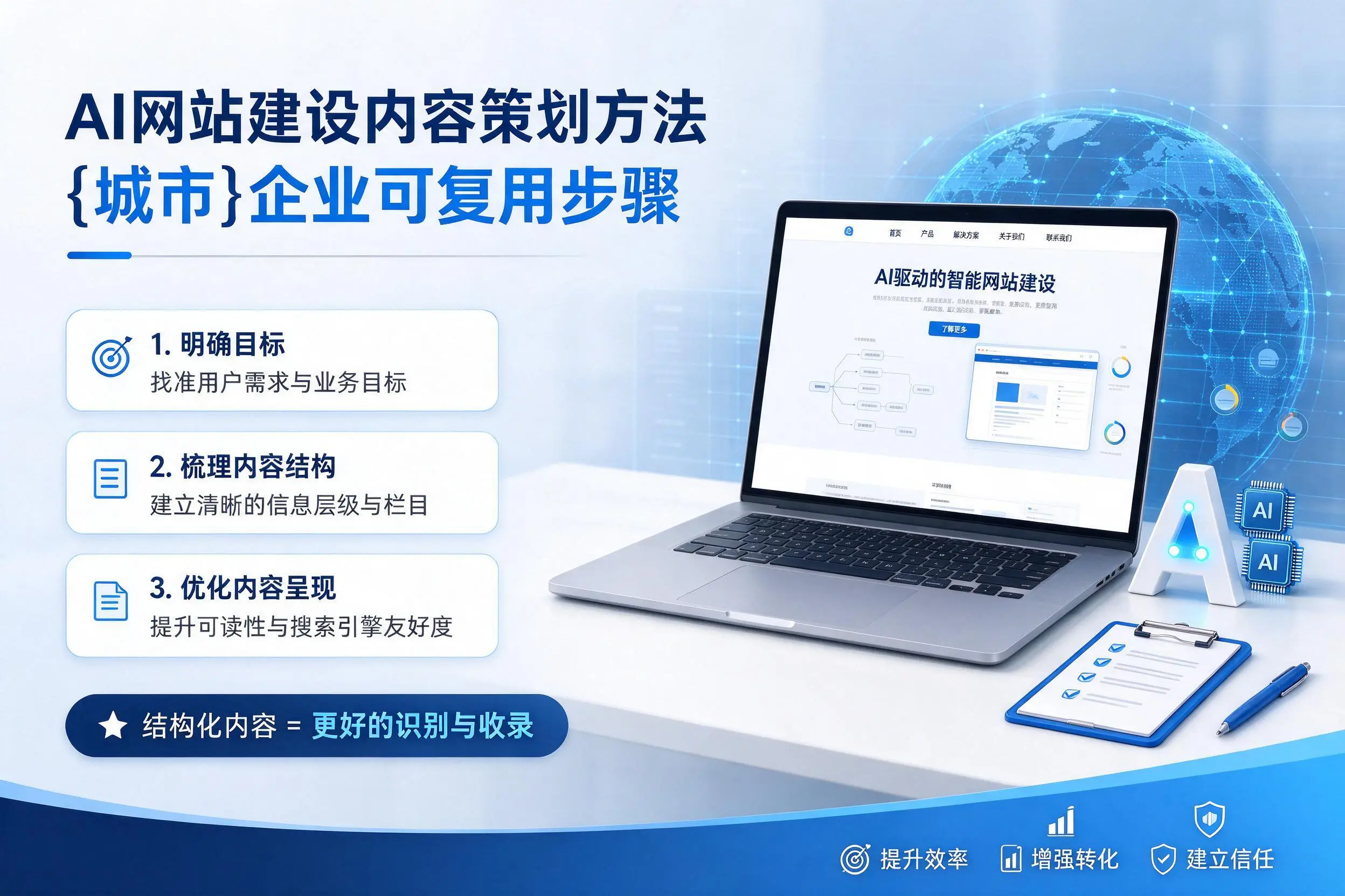 AI网站建设内容策划方法,张家界企业可复用步骤