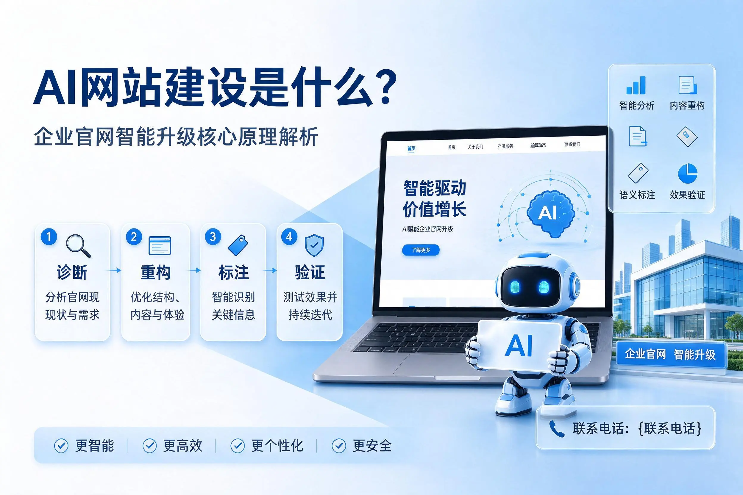 AI网站建设是什么？张家界企业官网智能升级核心原理解析