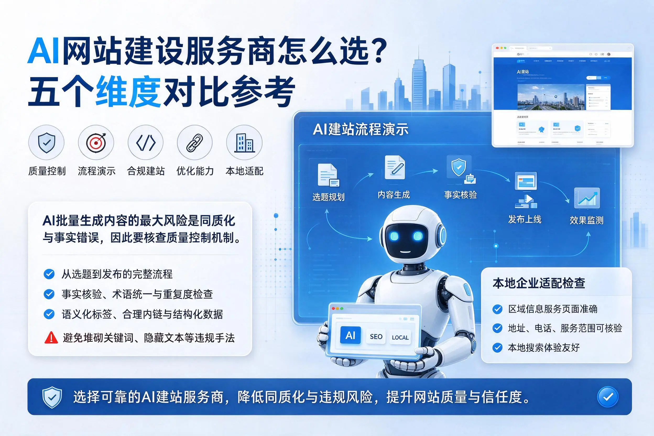 张家界AI网站建设服务商怎么选？五个维度对比参考